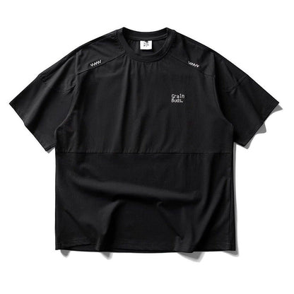Wave Stitch Crew Neck Short Sleeve T-Shirt N1087