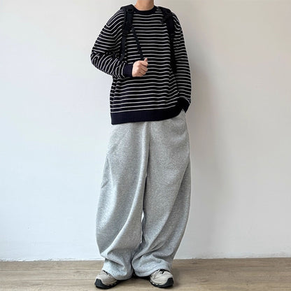 Border Line Loose Knit Sweater N0977