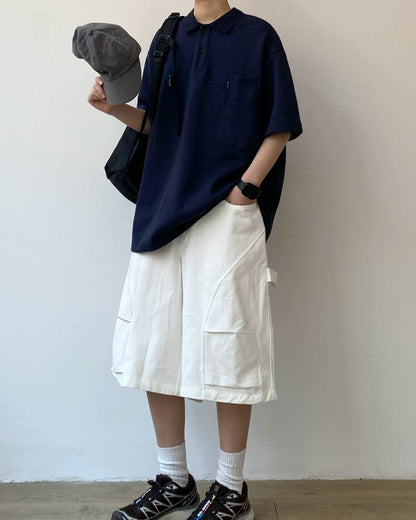 Minimal Design Pocket Polo Tee N0787