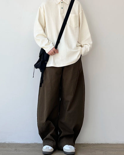 Retro Casual Wide-Leg Pants N0884