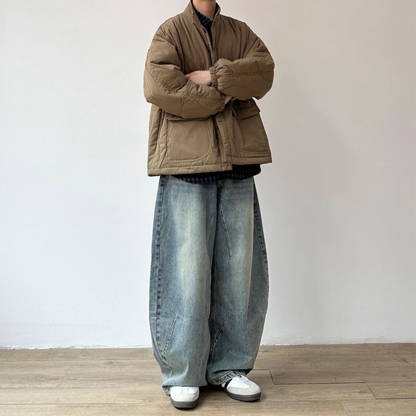 Military Line Quilting Jacket N0966