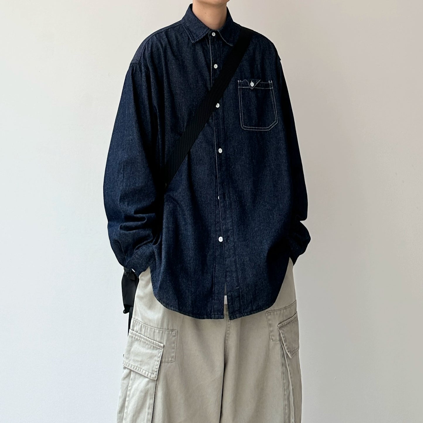 Dark Denim Oversized Shirt N0951