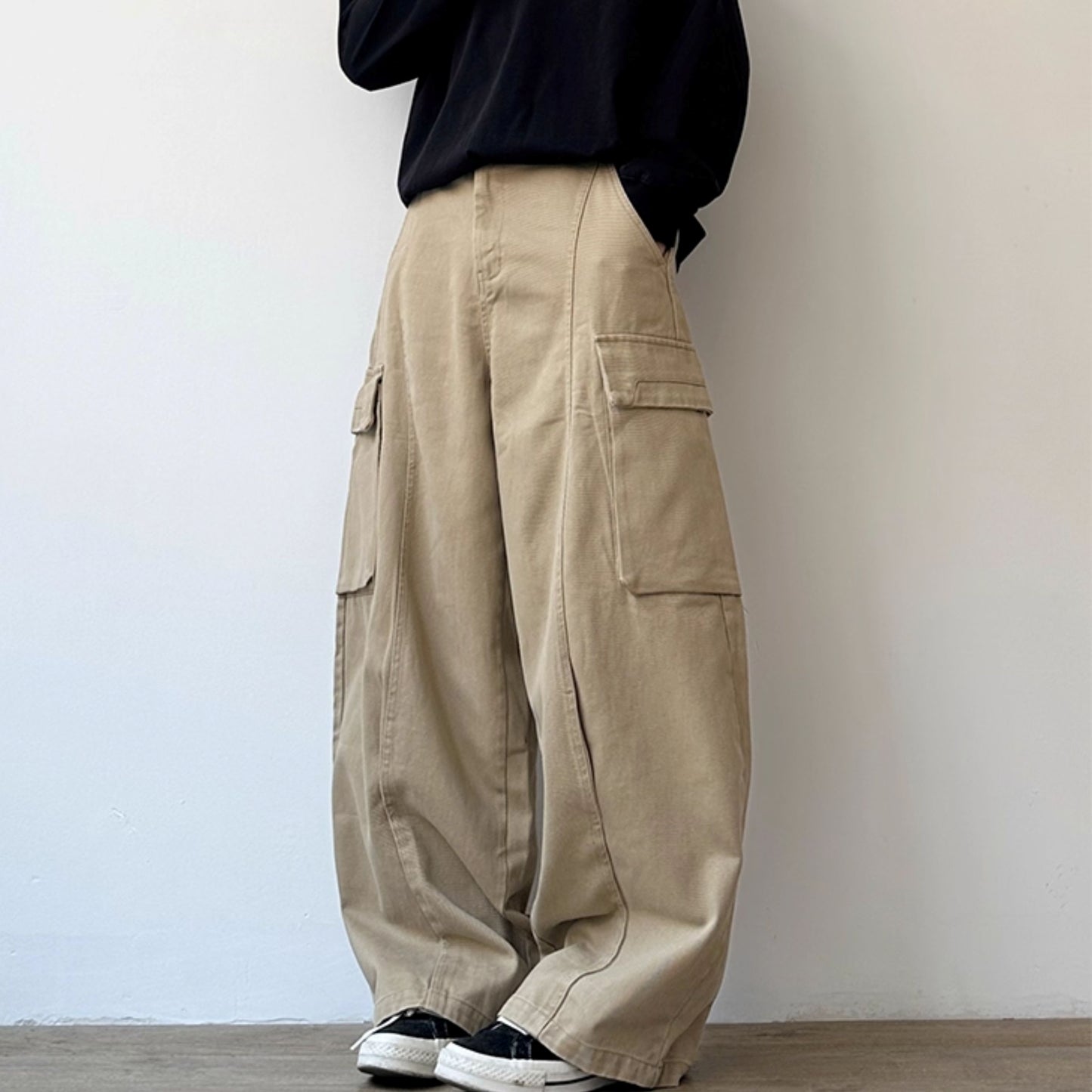 Wide Loose Silhouette Cargo Pants N0988