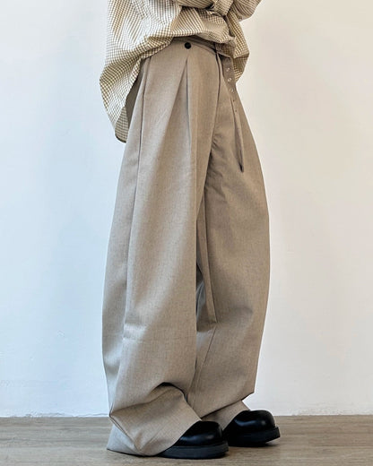 Wide Silhouette Tuck Pants N0896