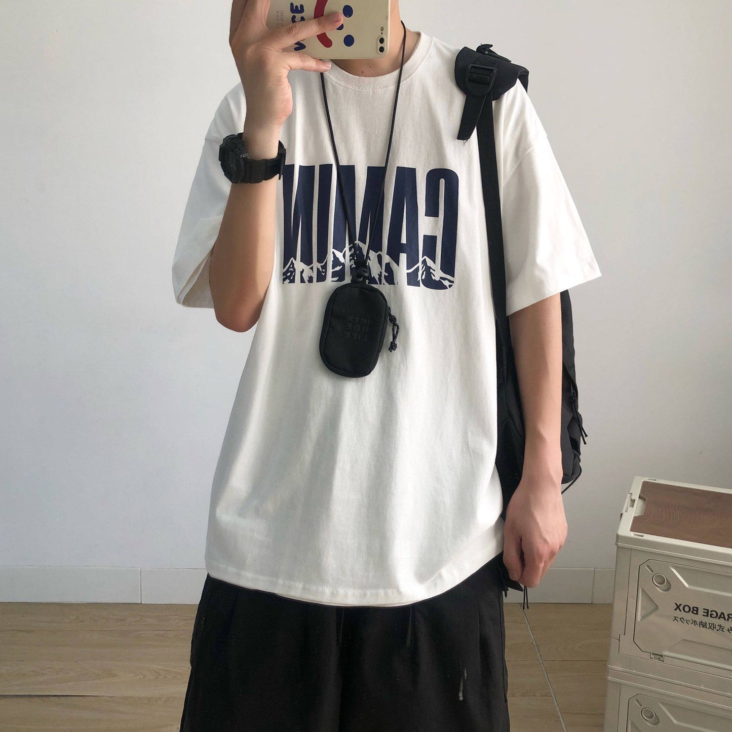 Graphic Print Smooth Fabric Half Sleeve T-Shirt N1093