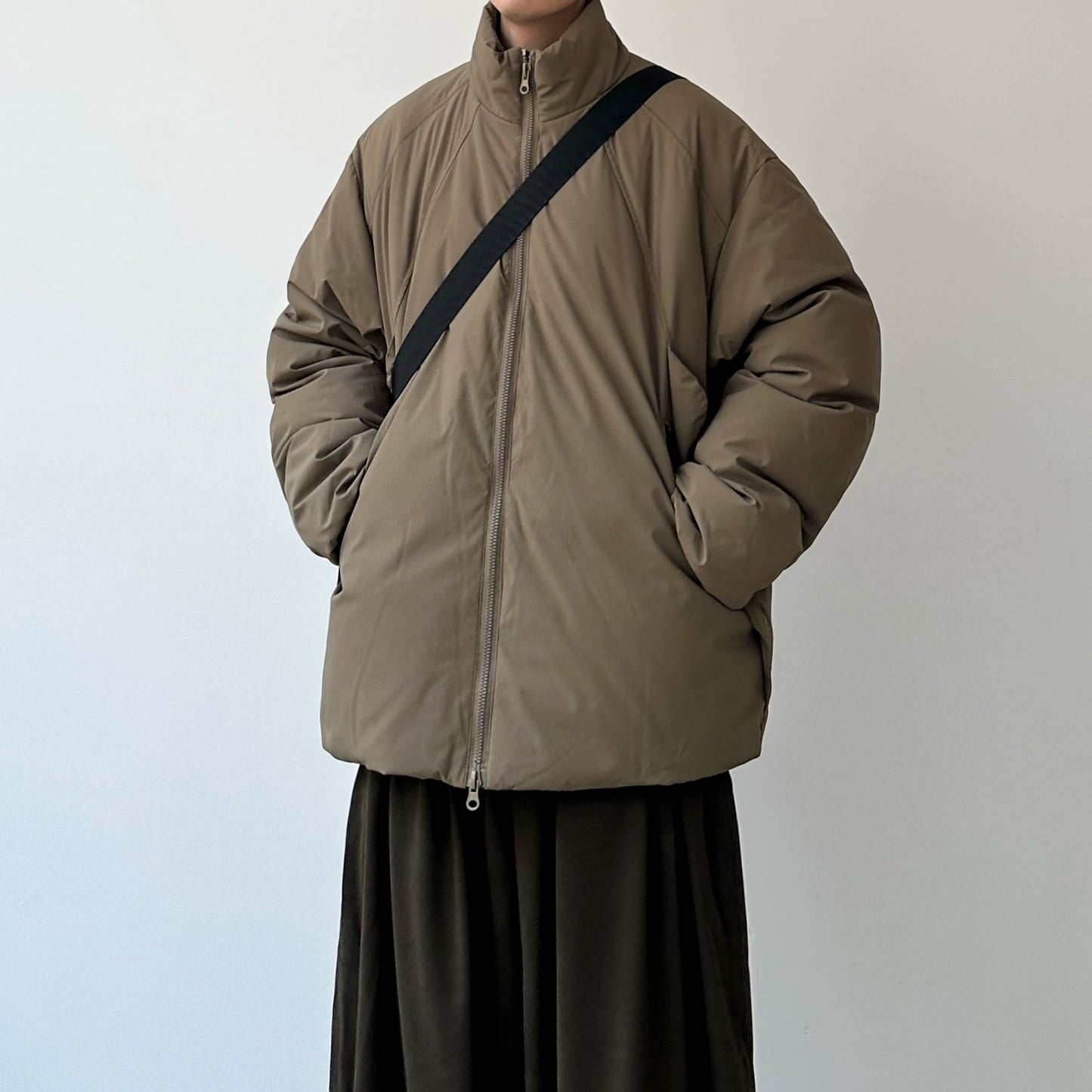 Volume Silhouette Stand Collar Jacket N0957