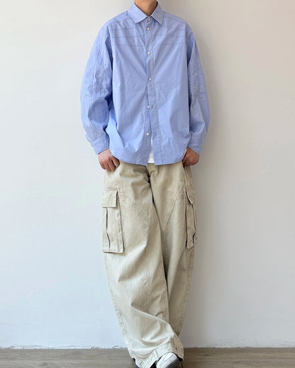 Stitch Line Lose Shirt N0858