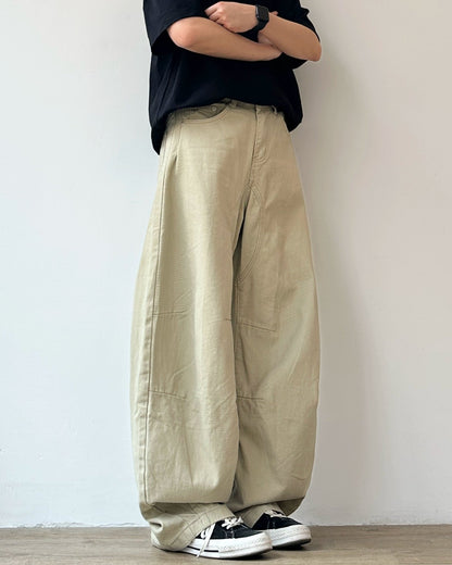 Retro Wide-Leg Work Pants N0873