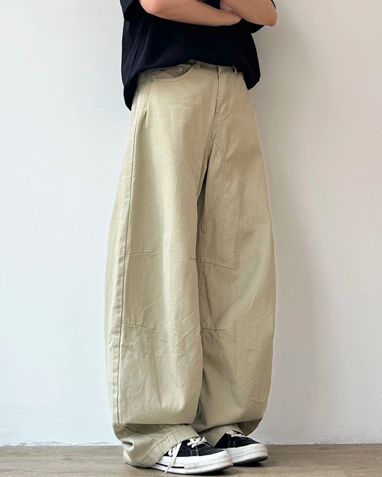 Retro Wide-Leg Work Pants N0873