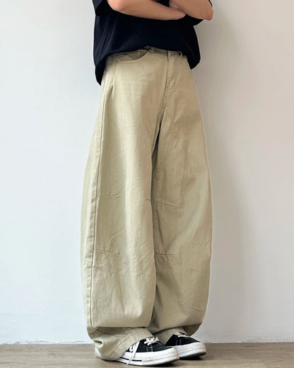 Retro Wide-Leg Work Pants N0873