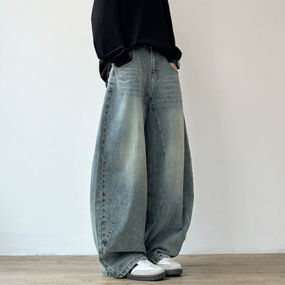 Vintage Wash Wide Denim Pants N0965