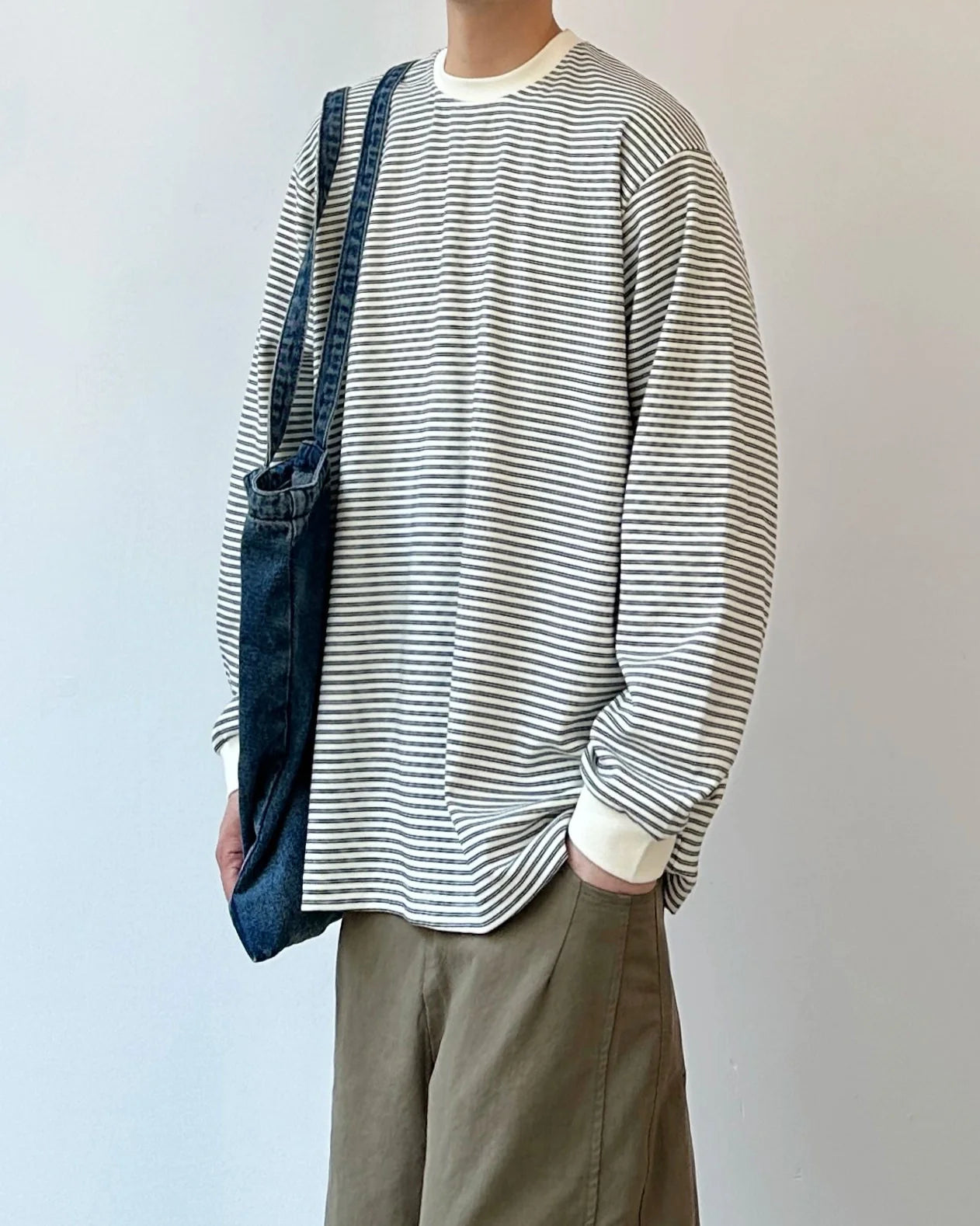 【OUTLET/即納】Retro Striped Long-Sleeve Tee N0847