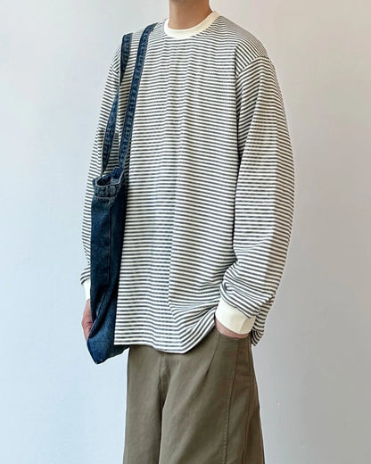 【OUTLET/即納】Retro Striped Long-Sleeve Tee N0847