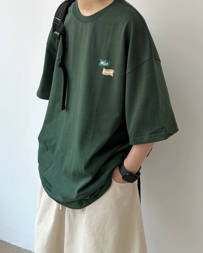 One Point Message Short Sleeve T-Shirt N0796