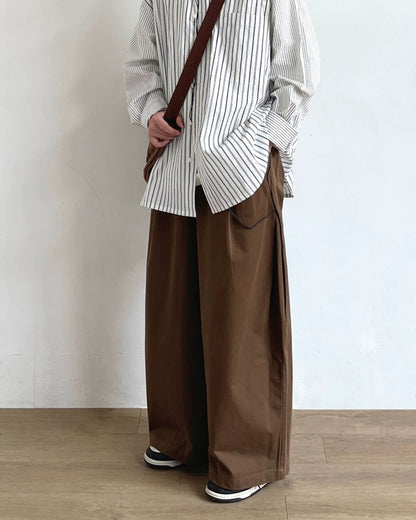 Loose Wide-Leg Work Pants N0711