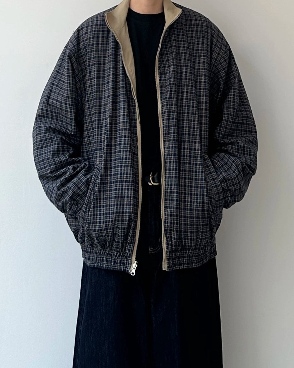 Reversible Check Stand Collar Jacket N0926