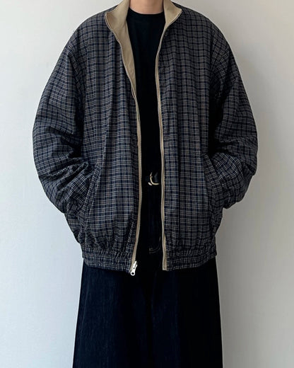 Reversible Check Stand Collar Jacket N0926