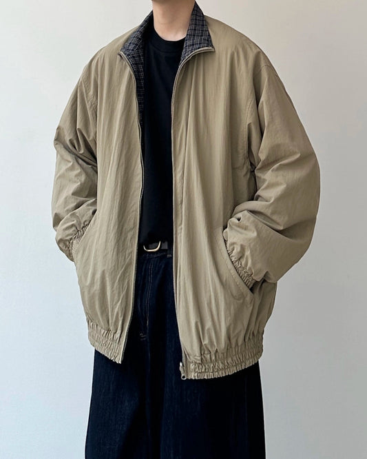 Reversible Check Stand Collar Jacket N0926