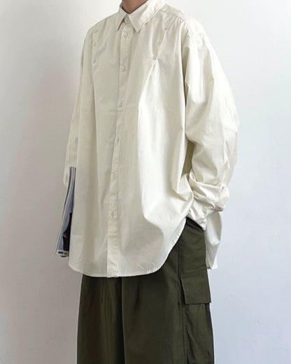 Button Accent Long Sleeve Shirt N0702