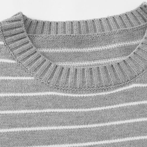 Border Line Loose Knit Sweater N0977