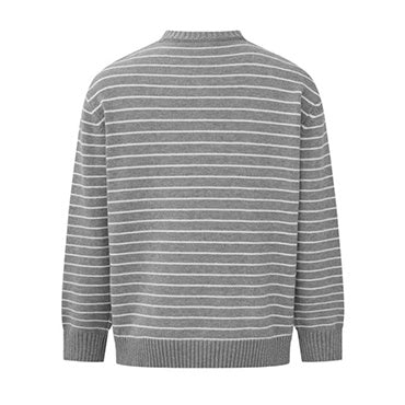 Border Line Loose Knit Sweater N0977