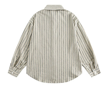 Classic Stripe Loose Shirt N0668