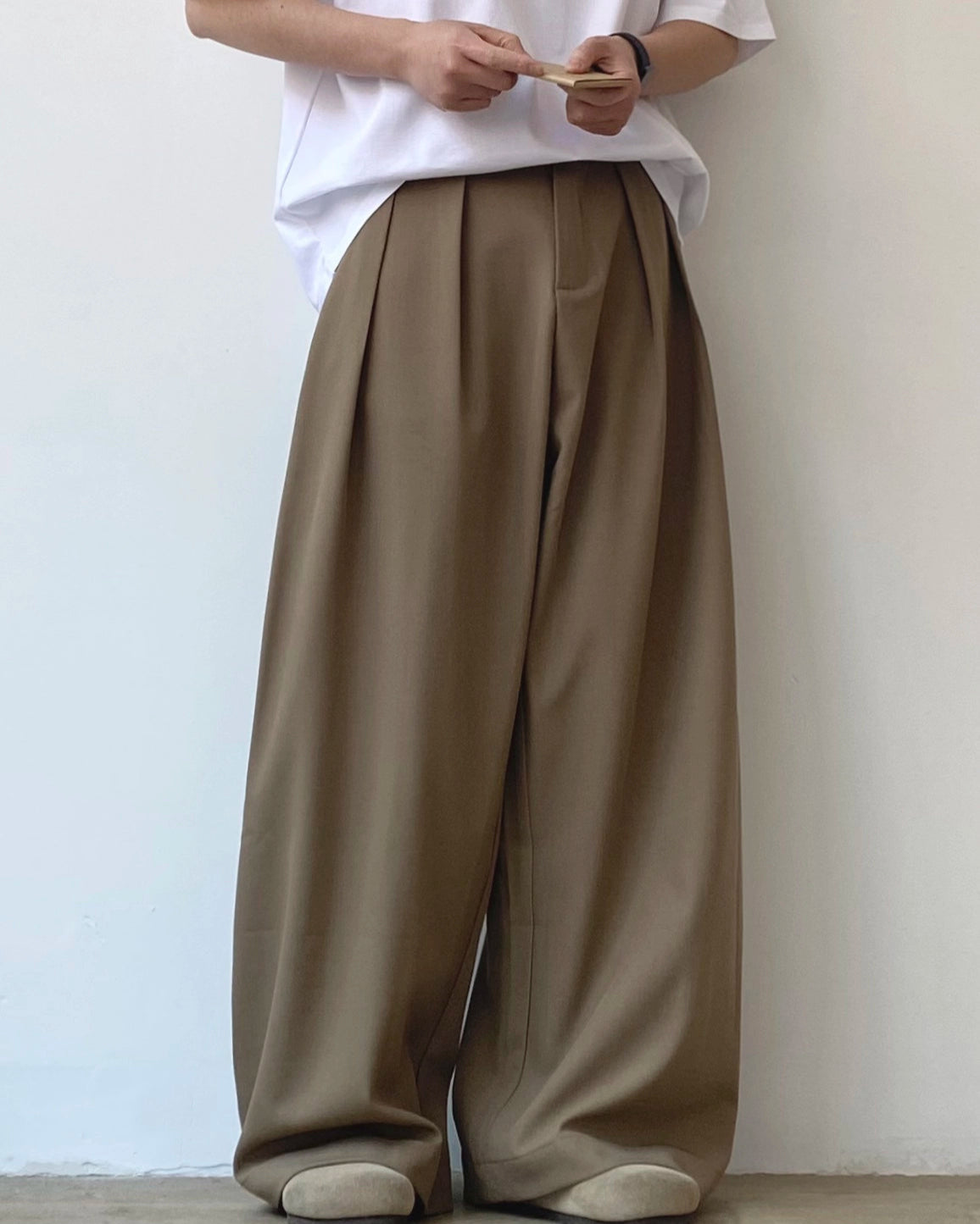 Deep Tuck Wide Pants N0902