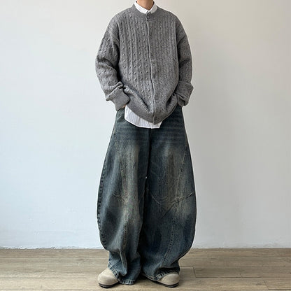 Volume Curve Loose Denim Pants N0994