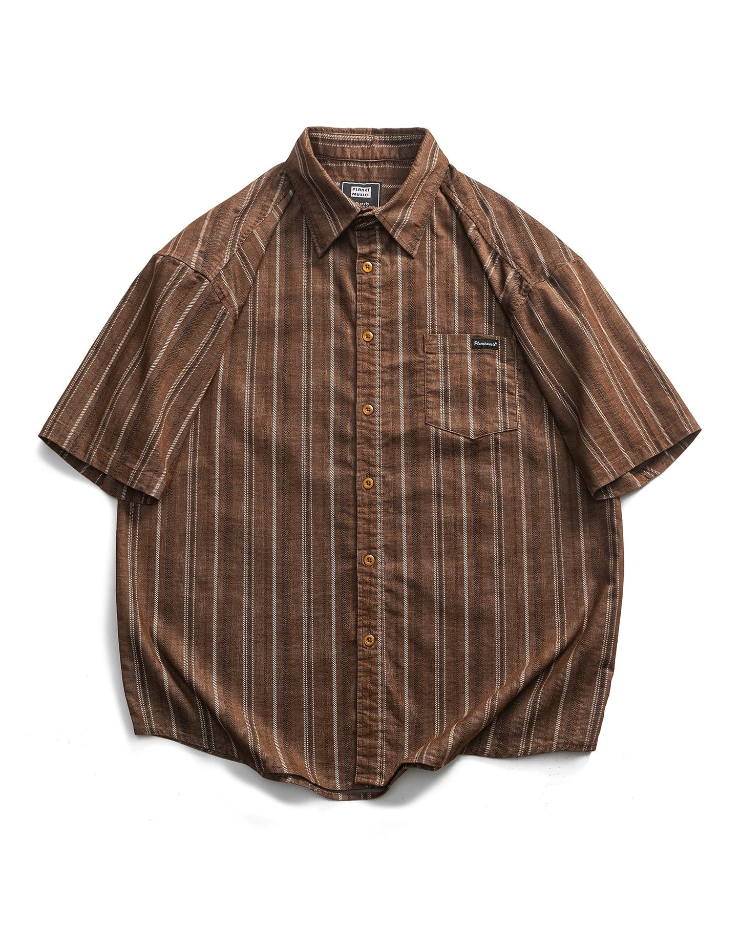 Pinstripe Retro Color Shirt N0814