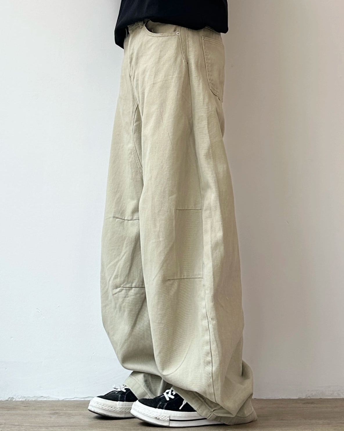 Retro Wide-Leg Work Pants N0873