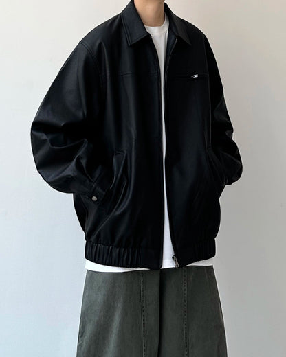 Minimal Silhouette Zip Jacket N0920