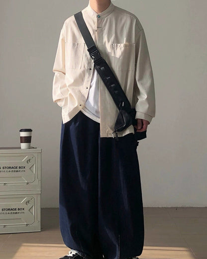 Natural Mode Stand Collar Shirt N0935