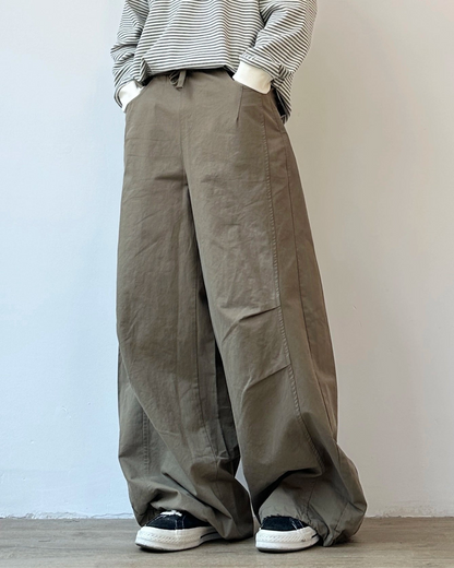 Retro Wide-Leg Work Pants N0854
