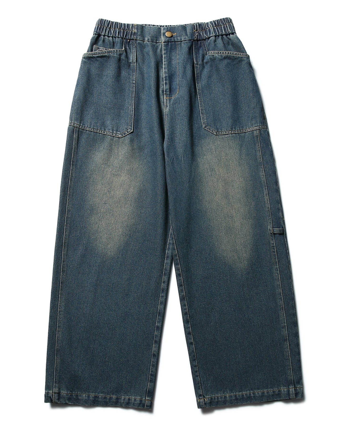 Vintage Wash Balloon Denim Pants N0941