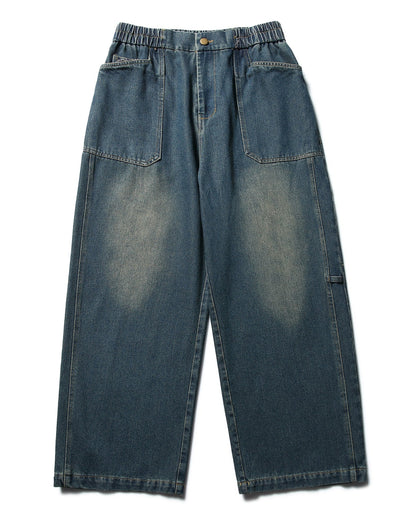 Vintage Wash Balloon Denim Pants N0941