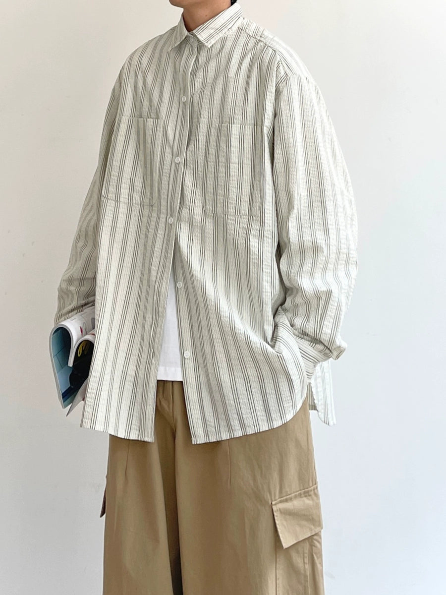 Simple Stripe Regular Shirt N0662