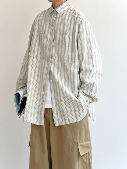 Simple Stripe Regular Shirt N0662