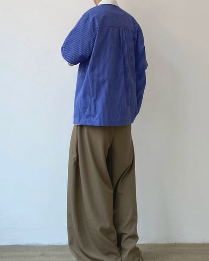 Minimal Stripe Bicolor Shirt N0820