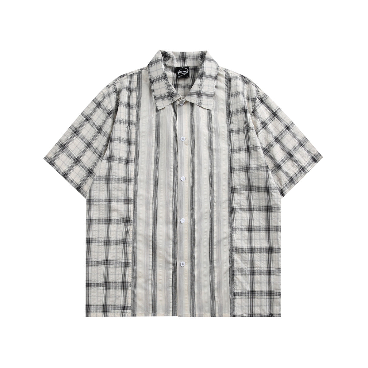 Plaid Short-sleeved Loose Shirt N0227