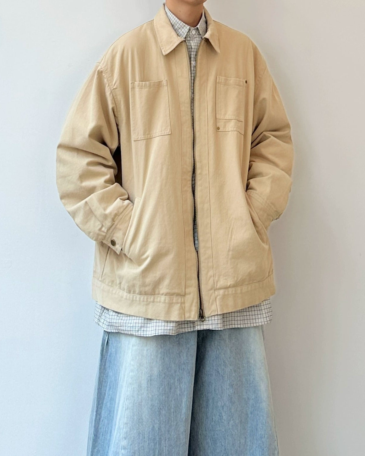 Retro Zipper Work Jacket N0856