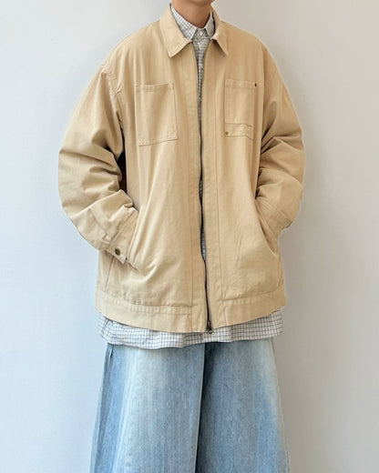 Retro Zipper Work Jacket N0856