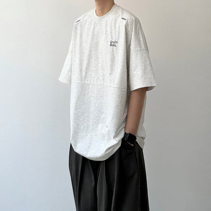 Wave Stitch Crew Neck Short Sleeve T-Shirt N1087