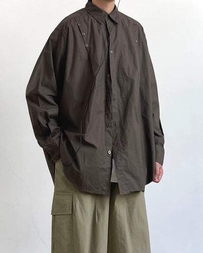 Button Accent Long Sleeve Shirt N0702