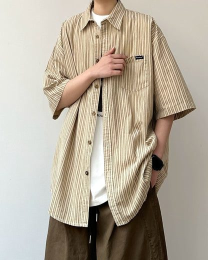 Natural Stripe Casual Shirt N0822