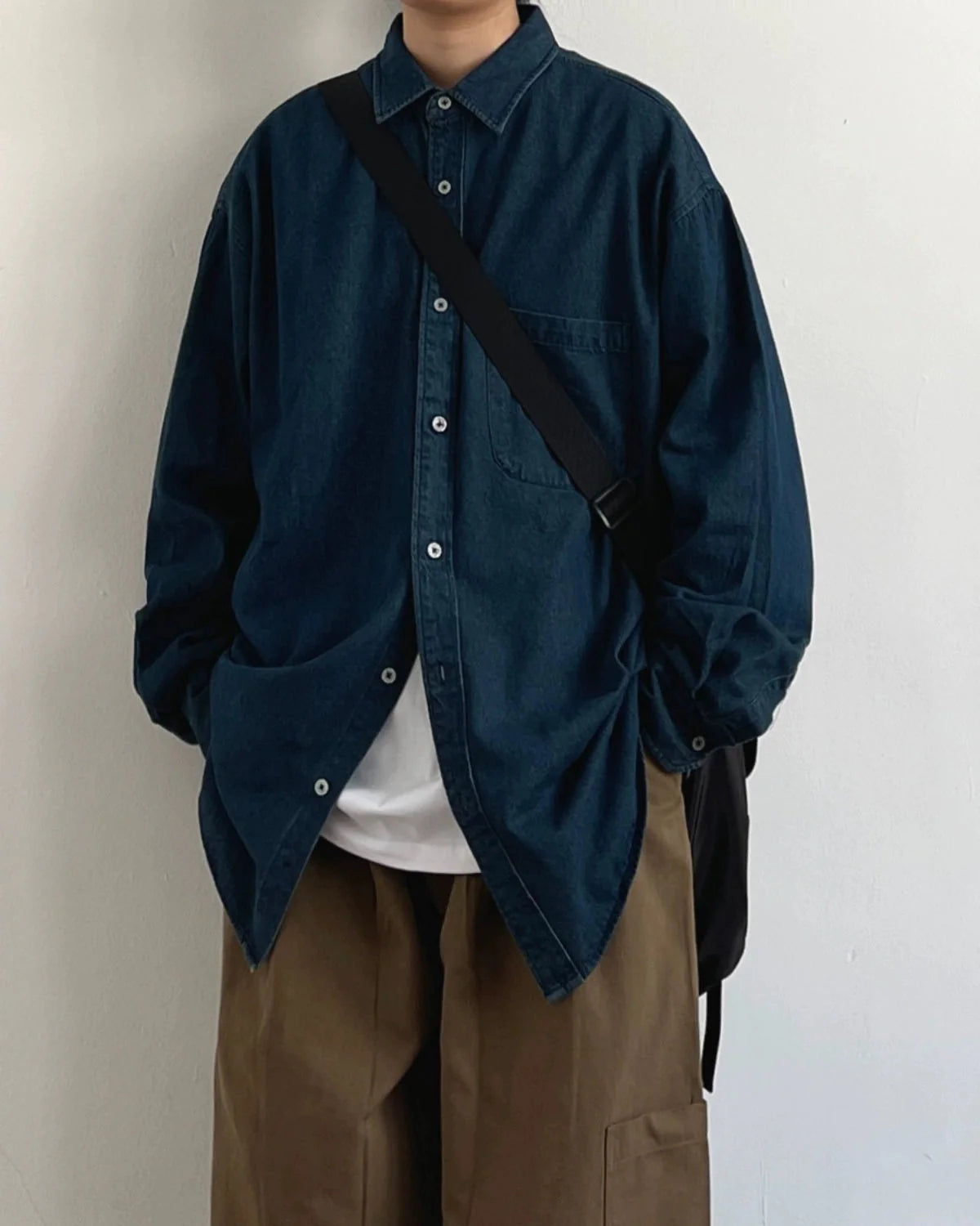 【OUTLET/即納】Minimal Design Denim Shirt N0689