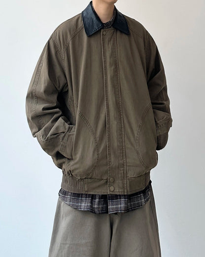 Dark Color Contrast Jacket N0928