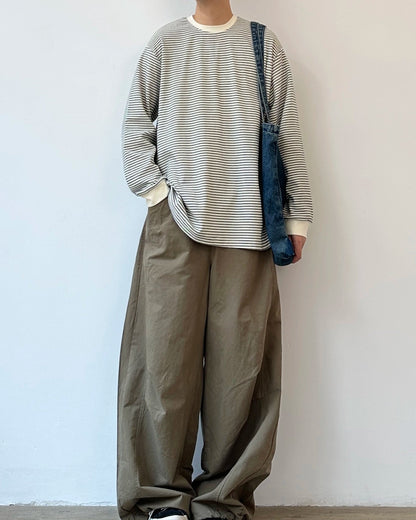 Retro Striped Long Sleeve T-shirt N0846