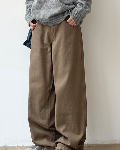Wide Retro Straight Casual Pants N0600