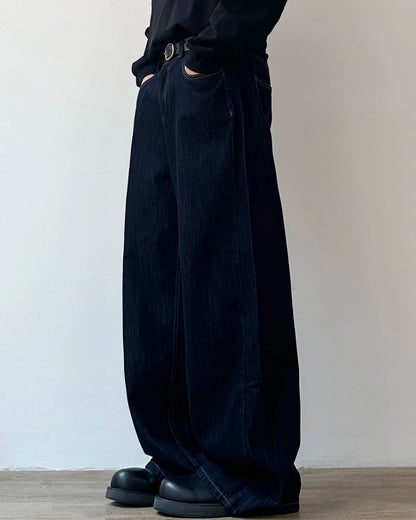 Dark Indigo Wide Denim Pants N0925