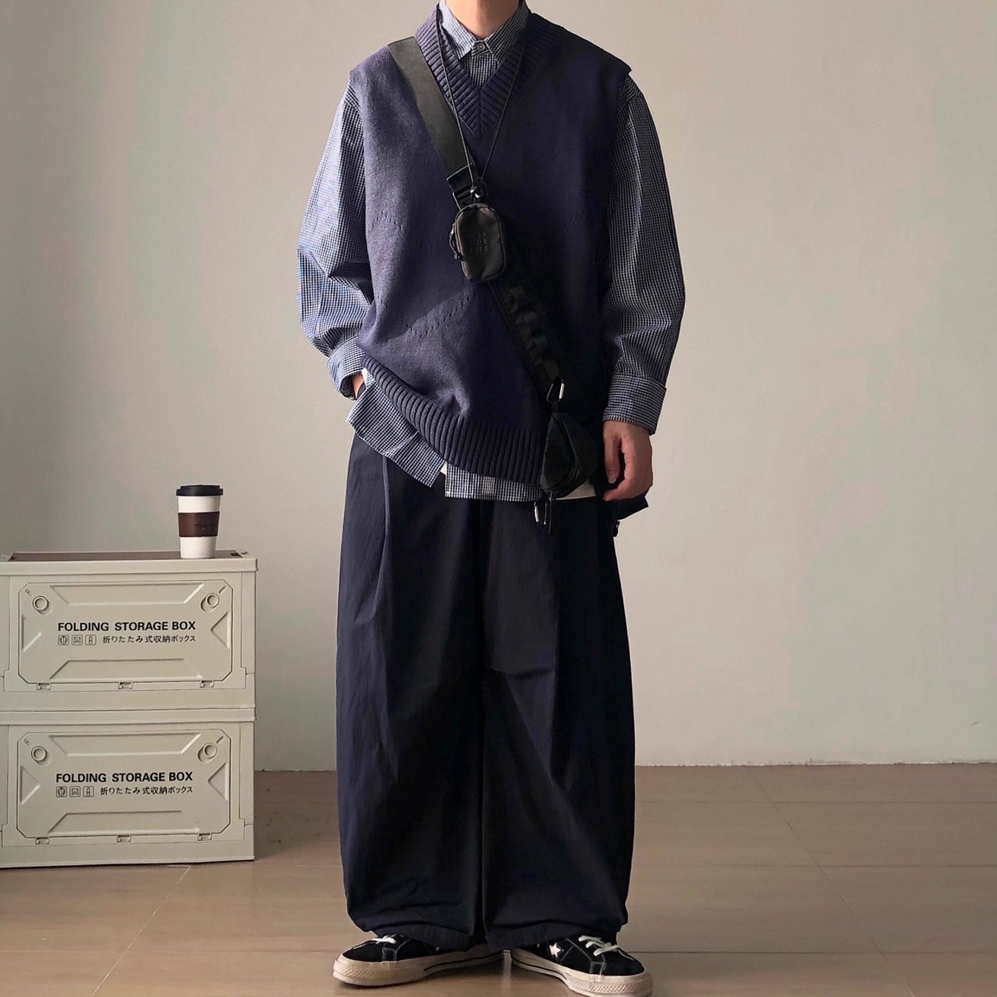 Classic Style Layered Knit Vest N1001